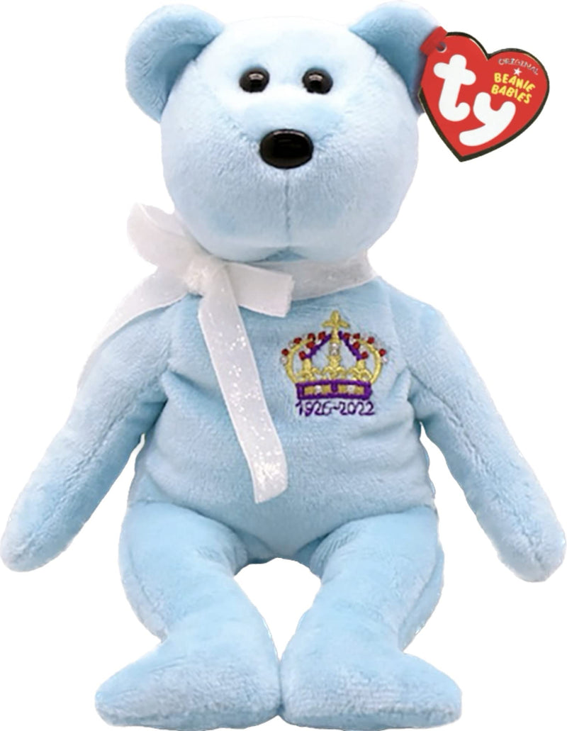 TY Toys Queen Elizabeth II Beanie Boo Regular | Beanie Baby Soft Plush Toy | Collectible Cuddly Stuffed Teddy (41289