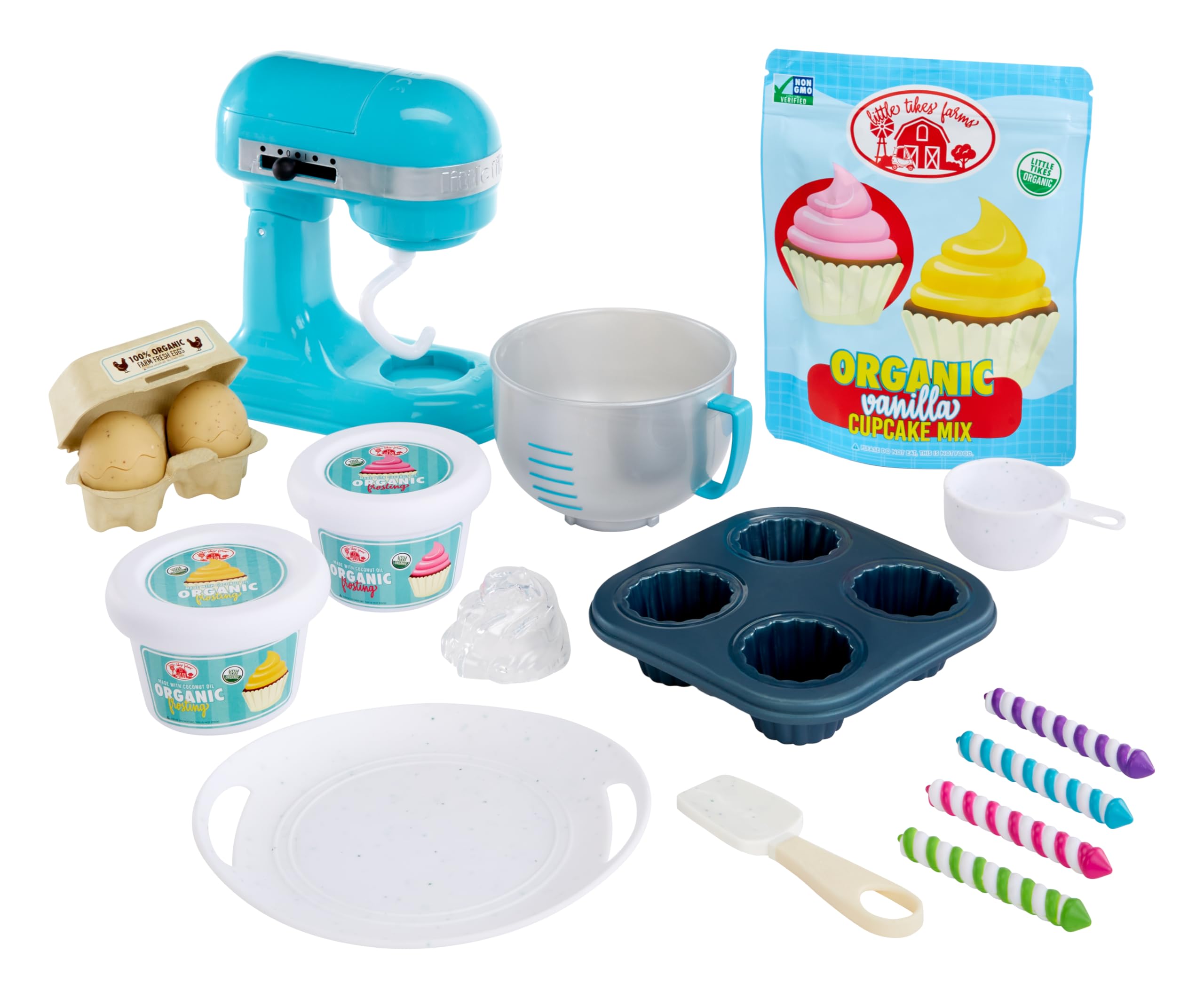 Little Tikes Creative Chefs Baker’s Kit - con Arena Especial de Juego Make-It! Mix, 18 Accesorios, Juego de Panadería Realista para Niños y Niñas a Partir de 3 Años, NO Comestible