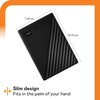 WD 6TB My Passport portable external storage, external hard drive, USB 3.0, portable HDD with software for device management, backup and password protection, works with PC, Xbox &Playstation, Black
