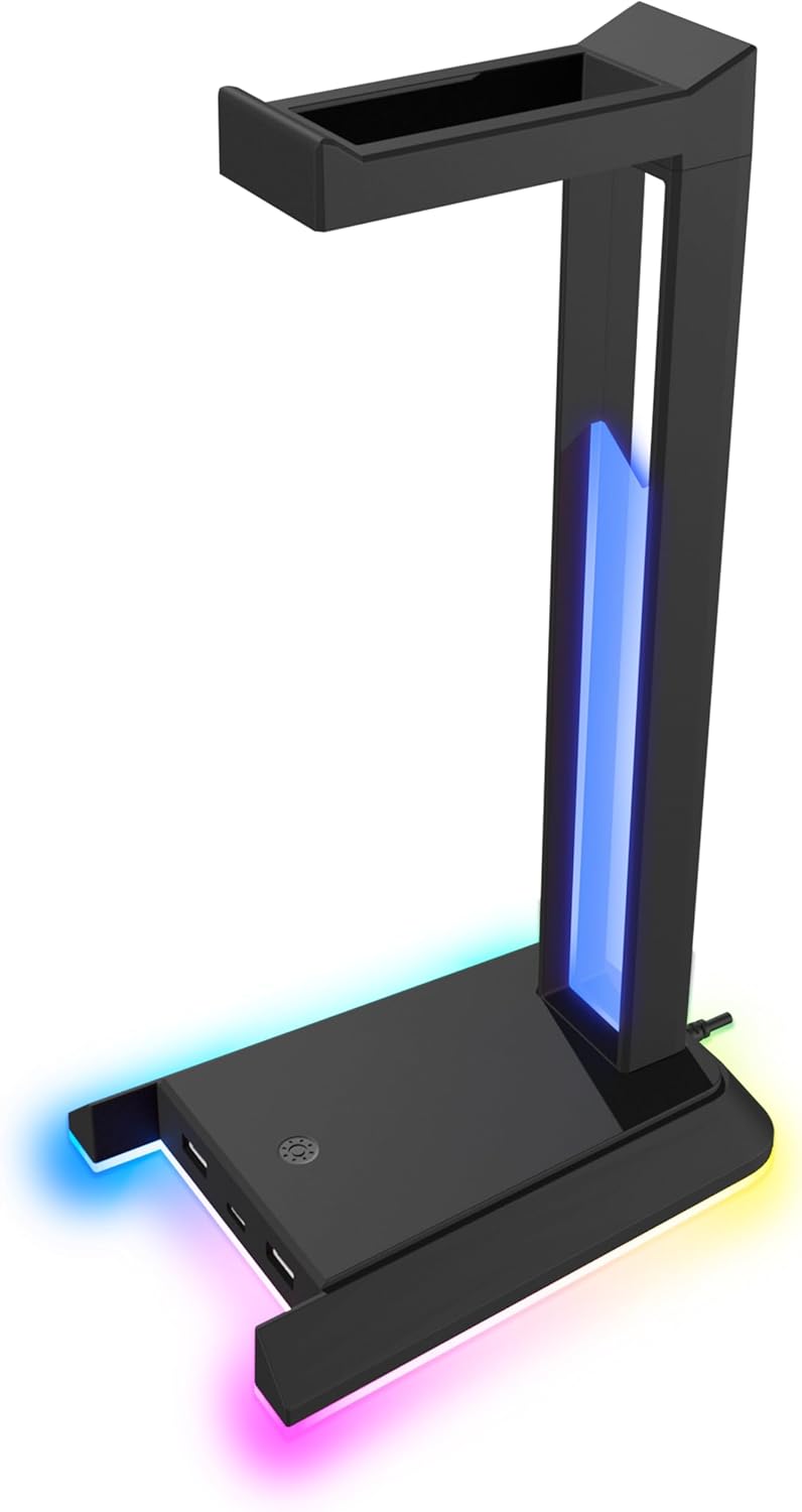 `Speedlink - Excello Nx Rgb Headset Stand, Usb 2.0 Hub, Black`