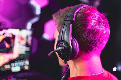 Speedlink LEGATOS Gaming Headset bedraad - lichtgewicht headset met microfoon en bedrade afstandsbediening, compatibel met PC, PS5, PS4, Xbox, Switch, 3,5 mm jack incl. Y-adapter, zwart