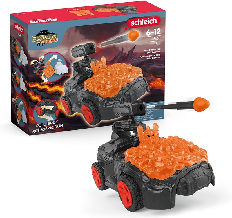 schleich 42668 Lava CrashMobile with Mini Creature, from 7 years, ELDRADOR CREATURES - Playset, 17 pieces