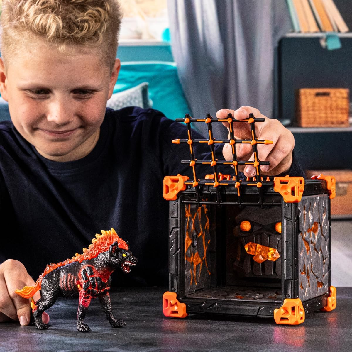 schleich 42674 BattleCave Lavahyäne, ab 7 Jahren, ELDRADOR CREATURES - Spielset, 27 Teile