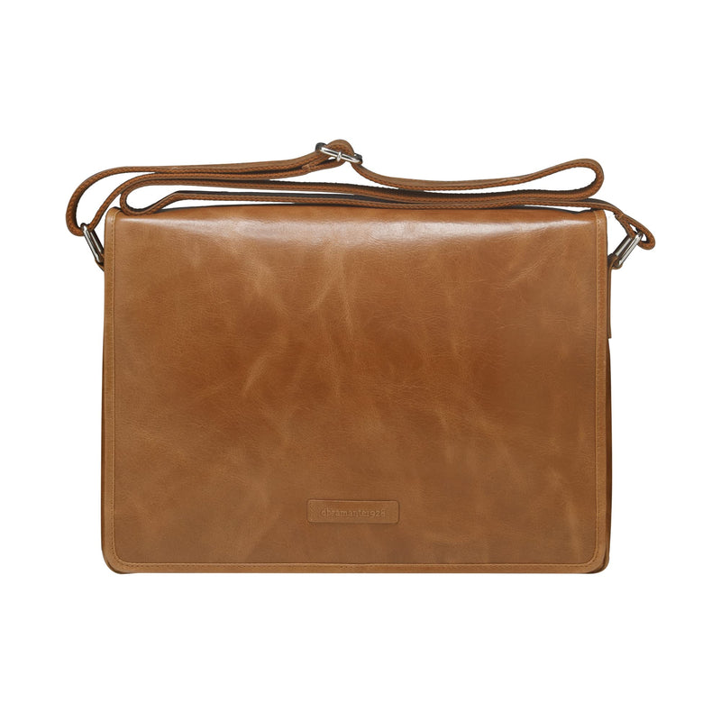 dbramante1928 - Marselisborg - laptoptas - aktetas van leer 14 inch - schoudertas voor heren en dames - laptoptas voor business & werk - Deens design - Golden Tan - (2e generatie)