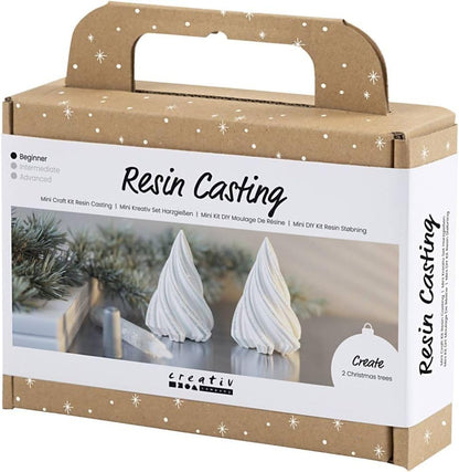 Mini Craft Kit Resin Casting - Christmas Trees - White - 1 Pack
