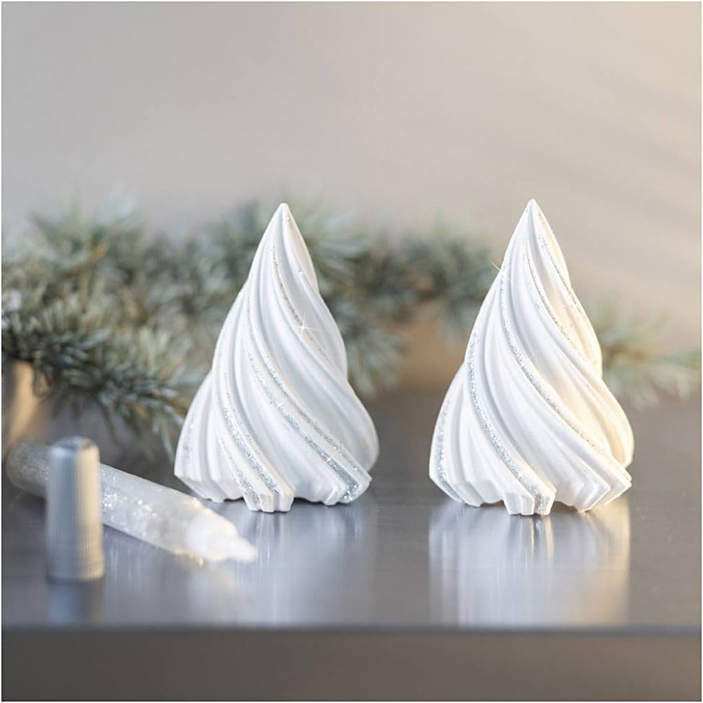 Mini Craft Kit Resin Casting - Christmas Trees - White - 1 Pack