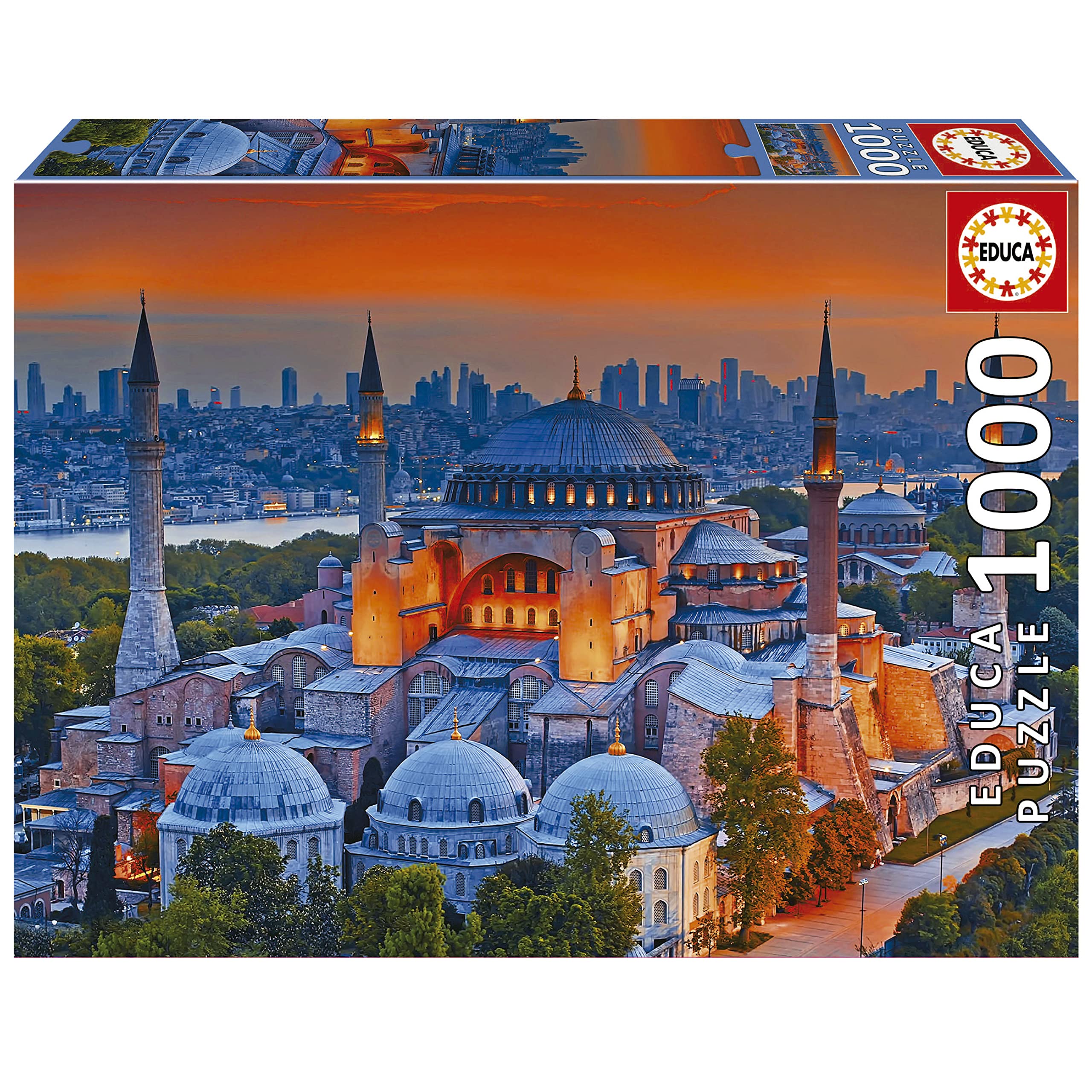 Educa - Puzzel met 1000 stukjes voor volwassenen, blauwe moskee, 1000 stukjes puzzel voor volwassenen en kinderen vanaf 14 jaar, Istanbul, Turkije, Oosters (19612