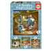 Educa - Set van 4 progressieve puzzels voor kinderen van 12 tot 25 delen | Verhalen over het bos van Kasandra, afmetingen: 16 x 16 cm, aanbevolen vanaf 3 jaar (19685