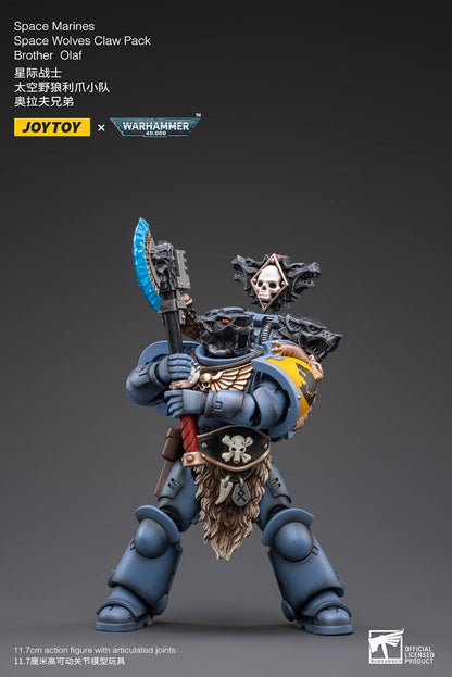 MERCHANDISING LICENCE Dark Source Trading - Joytoy Warhammer 40,000 Space Wolves Claw Pack Olaf 1/18 Figure (Net)
