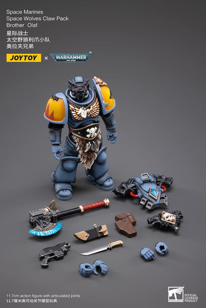 MERCHANDISING LICENCE Dark Source Trading - Joytoy Warhammer 40,000 Space Wolves Claw Pack Olaf 1/18 Figure (Net)