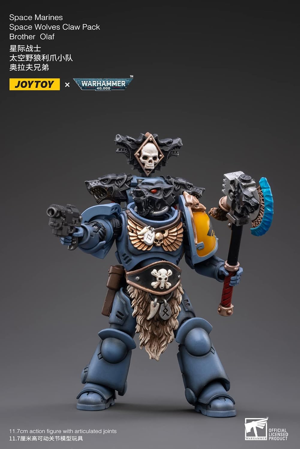 MERCHANDISING LICENCE Dark Source Trading - Joytoy Warhammer 40,000 Space Wolves Claw Pack Olaf 1/18 Figure (Net)