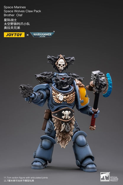 MERCHANDISING LICENCE Dark Source Trading - Joytoy Warhammer 40,000 Space Wolves Claw Pack Olaf 1/18 Figure (Net)