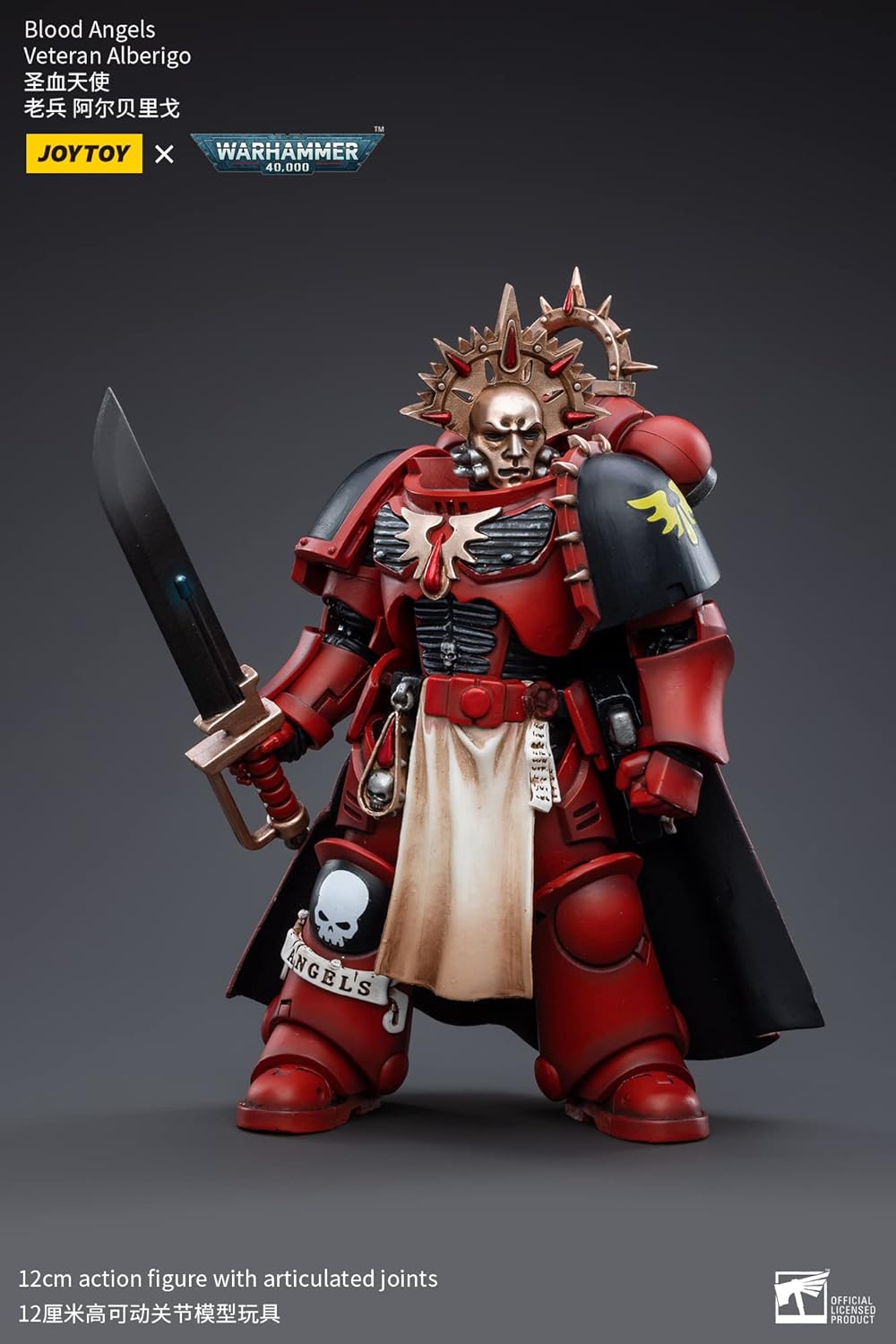 BLOOMAGE JOYTOY (BEIJING) TECH Warhammer 40k 1/18 Blood Angels Veteran Alberigo Figure 12cm
