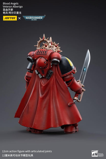BLOOMAGE JOYTOY (BEIJING) TECH Warhammer 40k 1/18 Blood Angels Veteran Alberigo Figure 12cm