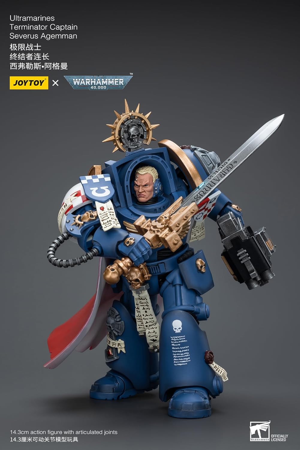 JoyToy Warhammer 40k: Ultramarines Terminator Captain Severus Agemman 1:18 Scale Action Figure