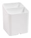 Exacompta - Ref 67713D - Pen Pot PEN-CUBE - 74 x 74 x 93mm in Size, 2 Compartments for Organising Pens & Pencils, Groove Underneath to Feed Cables - Office White