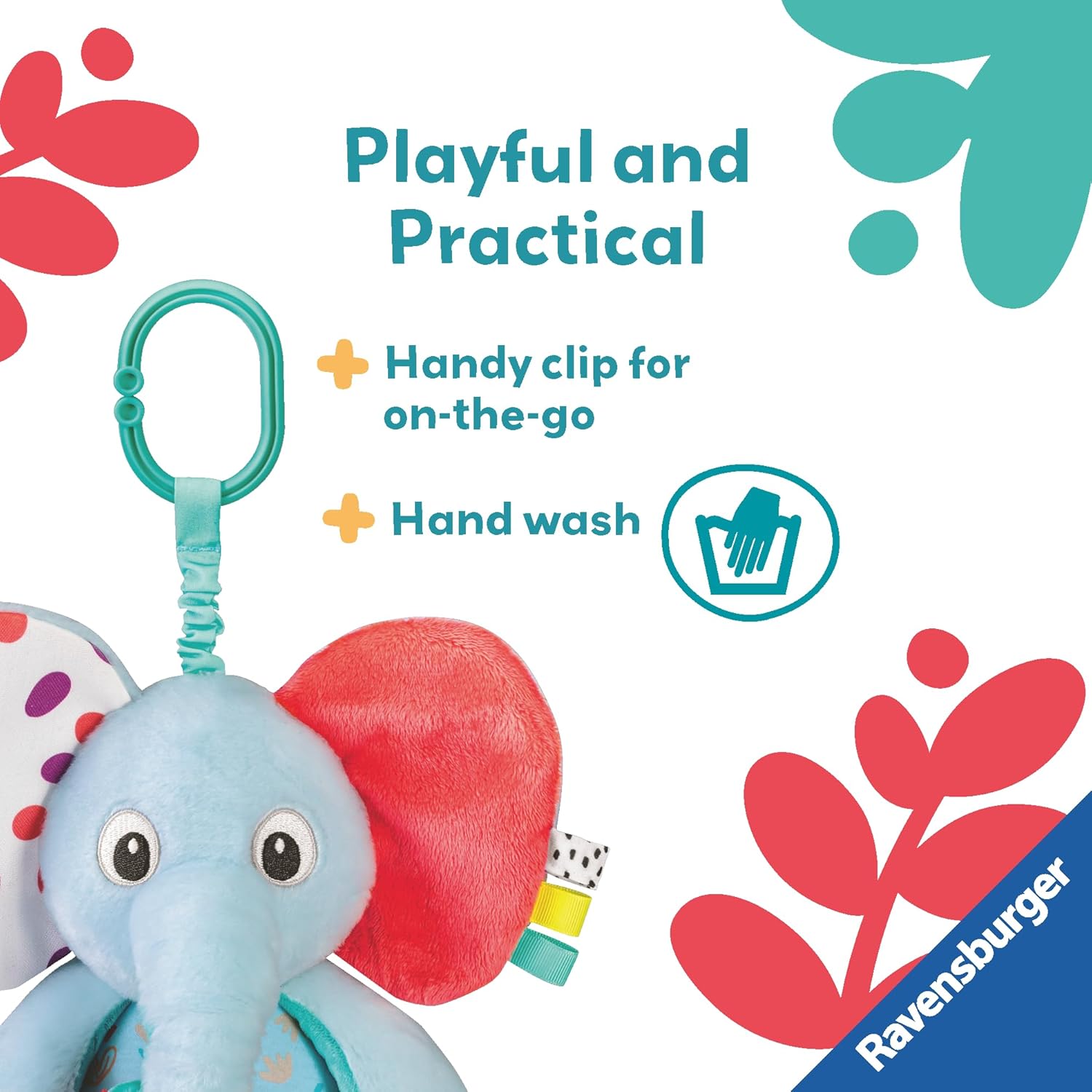 Ravensburger Play+ Explore & Play Elephant - Baby Toys 0 Months Up - Sensory New Born Gift