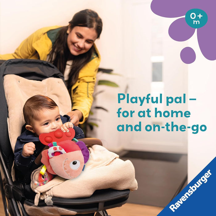 Ravensburger Play+ Pop-it Red Piranha - New Born Sensory & Development Baby Toys 0-6 Months - Infant Gifts