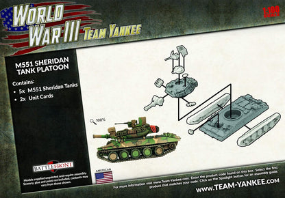 Flames of War Team Yankee: United States M551 Sheridan Tank Platoon