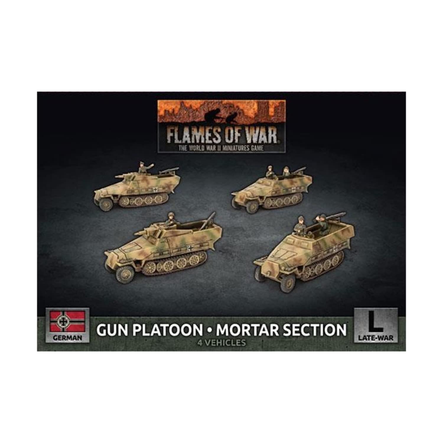 Flames of War German Gun Platoon Mortar Section (Late War, GBX177)