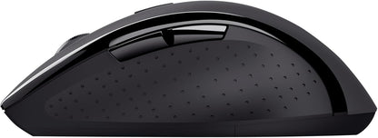 Trust Sura Wireless Mouse for Laptop/PC, Adjustable DPI (800-1200), 6 Buttons, 10m Range, Optical Sensor, USB Micro Receiver, Computer Mouse for Right-Handed Users, Windows Dell Macbook, Black