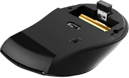 Trust Sura Wireless Mouse for Laptop/PC, Adjustable DPI (800-1200), 6 Buttons, 10m Range, Optical Sensor, USB Micro Receiver, Computer Mouse for Right-Handed Users, Windows Dell Macbook, Black