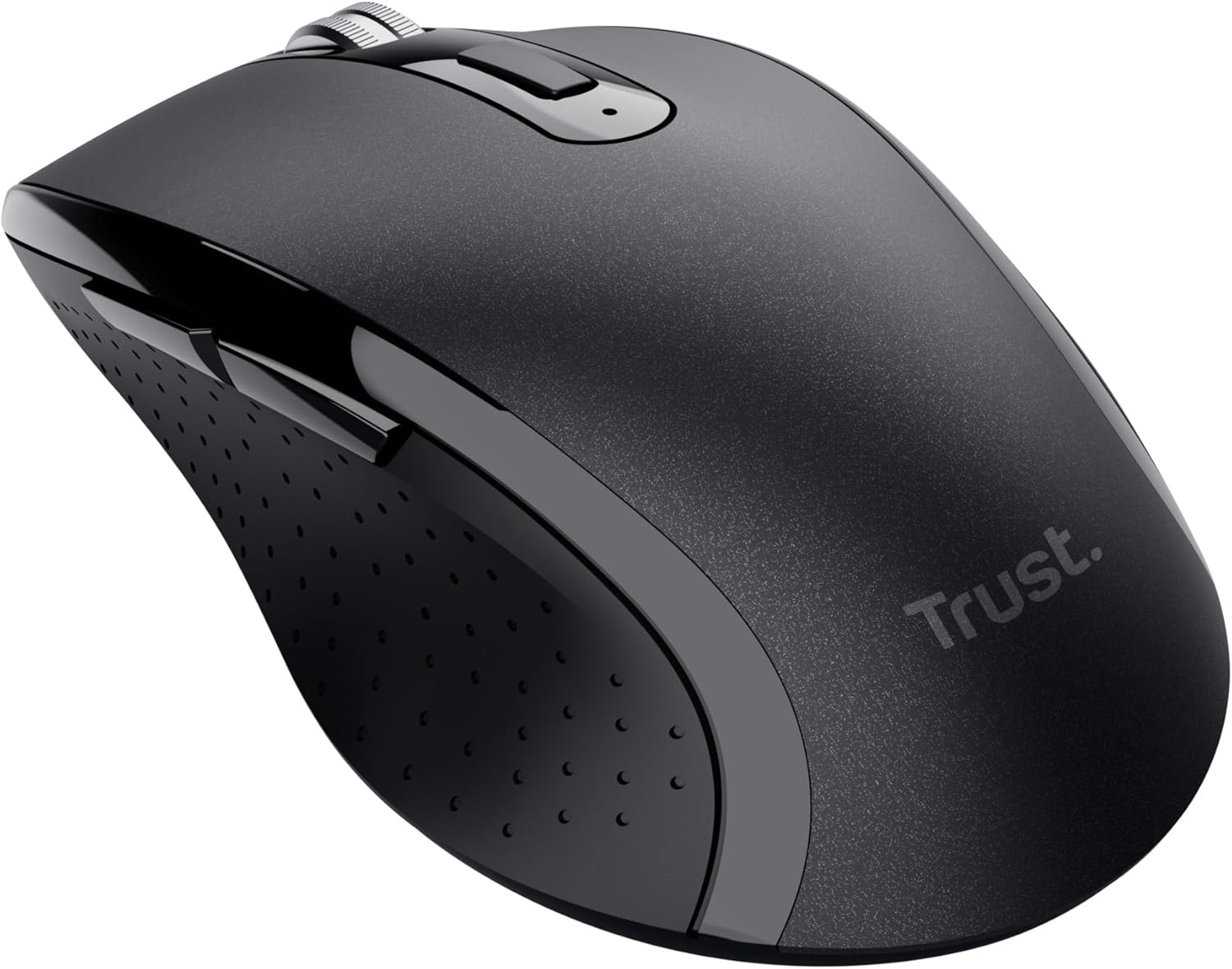 Trust Sura Wireless Mouse for Laptop/PC, Adjustable DPI (800-1200), 6 Buttons, 10m Range, Optical Sensor, USB Micro Receiver, Computer Mouse for Right-Handed Users, Windows Dell Macbook, Black
