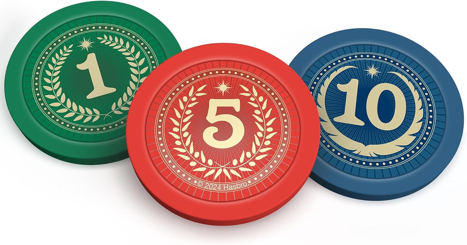 Renegade Games Studio: Axis & Allies: IPC Chips - 75 Weighted Chips, 1-5-10 Denominations, Plastic Storage Tray, Strategy Board Game Accessory Upgrade