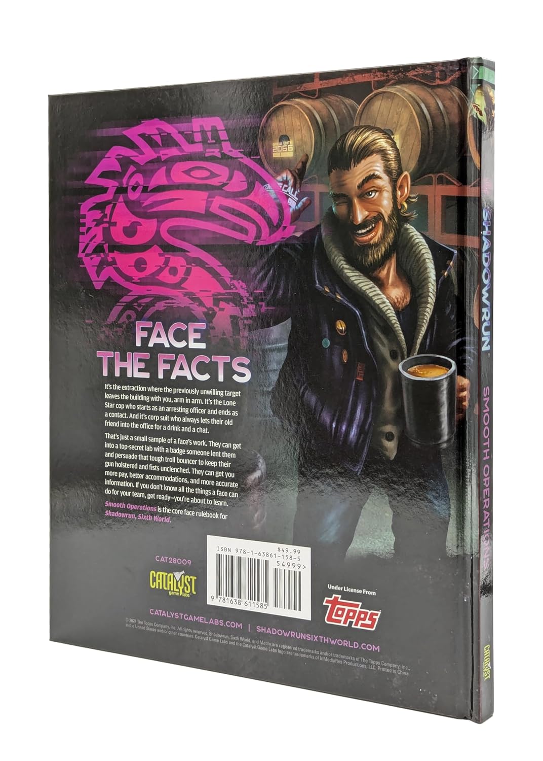 Catalyst Game Labs Shadowrun Smooth Operations Core Face Rulebook for Shadowrun Sixth World RPG - Enhance Social Play with New Mechanics Augmentationsn Adept Powers and Character Qualities