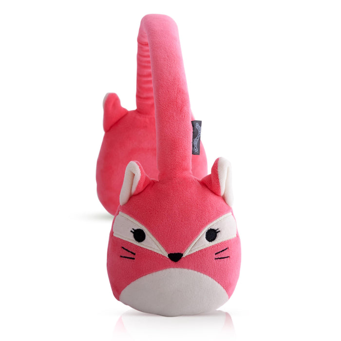 Squishmallows Fifi The Fox Plush Bluetooth Headphones With Built-in Microphone To Make And Receive Calls. 10 Meter Bluetooth Range, Volume Control, Soft Plush Ear Cushions And Adjustable Headband