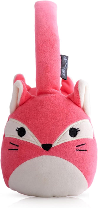 Squishmallows Fifi The Fox Plush Bluetooth Headphones With Built-in Microphone To Make And Receive Calls. 10 Meter Bluetooth Range, Volume Control, Soft Plush Ear Cushions And Adjustable Headband