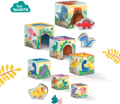 SES Creative Stacking blocks tower with dino figures