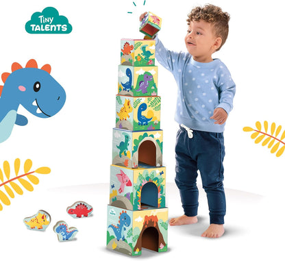 SES Creative Stacking blocks tower with dino figures