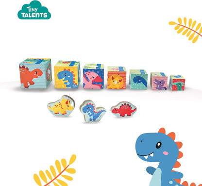 SES Creative Stacking blocks tower with dino figures