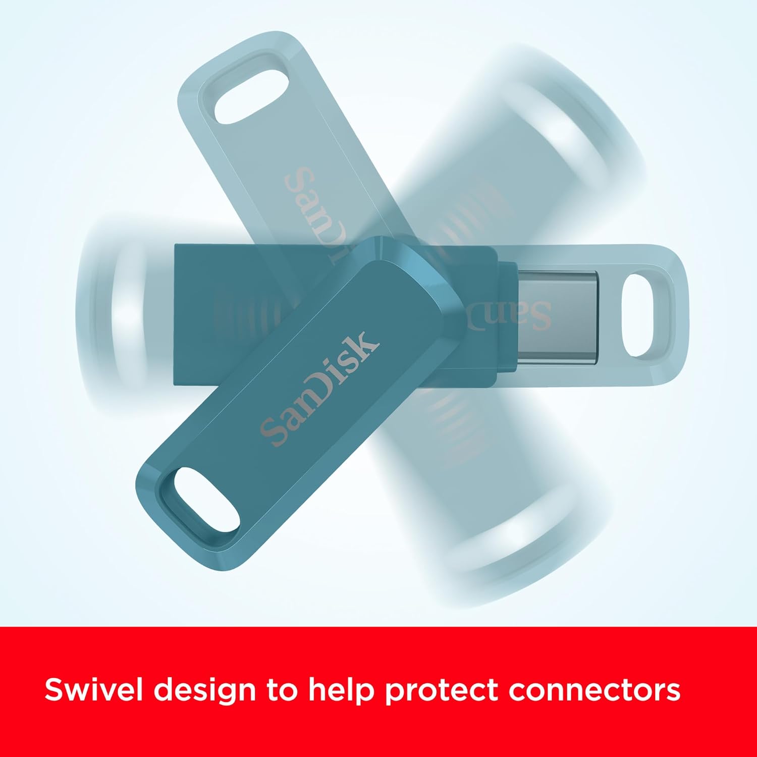 SanDisk 256GB Ultra Dual Drive Go USB C Flash Drive, USB C memory stick for Android smartphone, tablets, Macs, USB stick up to 400 MB/s, reversible USB Type-C and USB Type-A connectors, Navagio Bay