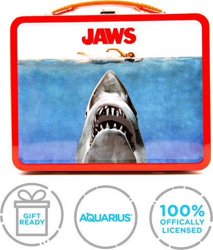 AQUARIUS Jaws Gen 2 Fun Box - Sturdy Tin Storage Box with Plastic Handle & Embossed Front Cover - Officially Licensed XXXXX Merchandise & Collectible Gift for Kids, Teens & Adults