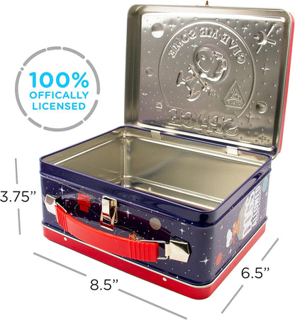 AQUARIUS Peanuts Artemis Fun Box - Sturdy Tin Storage Box with Plastic Handle & Embossed Front Cover - Officially Licensed Peanuts Artemis Merchandise & Collectible Gift