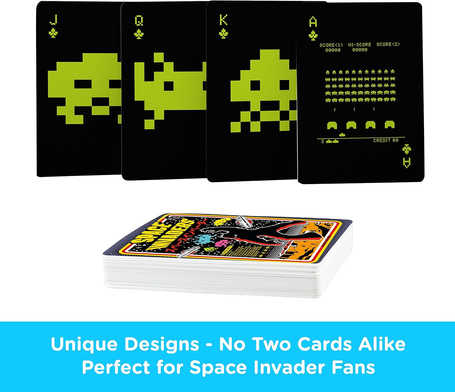 Aquarius Space Invaders Playing Cards – Space Invaders Themed Deck of Cards for Your Favorite Card Games - Officially Licensed Space Invaders Merchandise & Collectibles