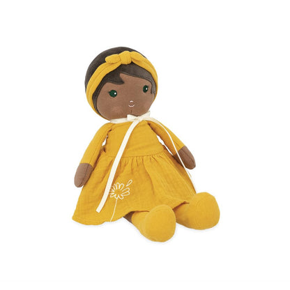 Kaloo - Tendresse - Naomie - My 1st Fabric Doll - 25 cm Fabric Doll - Yellow Dress - Pretty Gift Box and Customisable Ribbon - 0 Months +, K200008