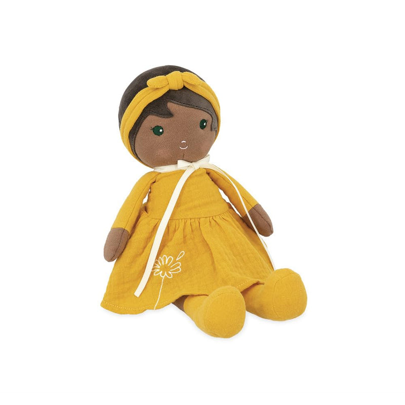 Kaloo - Tendresse - Naomie - My 1st Fabric Doll - 25 cm Fabric Doll - Yellow Dress - Pretty Gift Box and Customisable Ribbon - 0 Months +, K200008