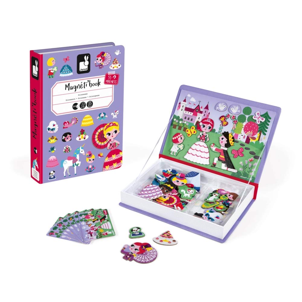 Janod J02725 Princesses Magneti'Book, Violett