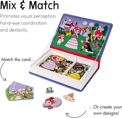Janod J02725 Princesses Magneti'Book, Violett