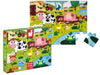 Janod - Puzle táctil infantil 20 piezas, Animales de Granja - 7 Texturizadas - Juego Educativo y Sensorial - Tacto, Motricidad Fina y Concentración - Desde 2 años, J02772
