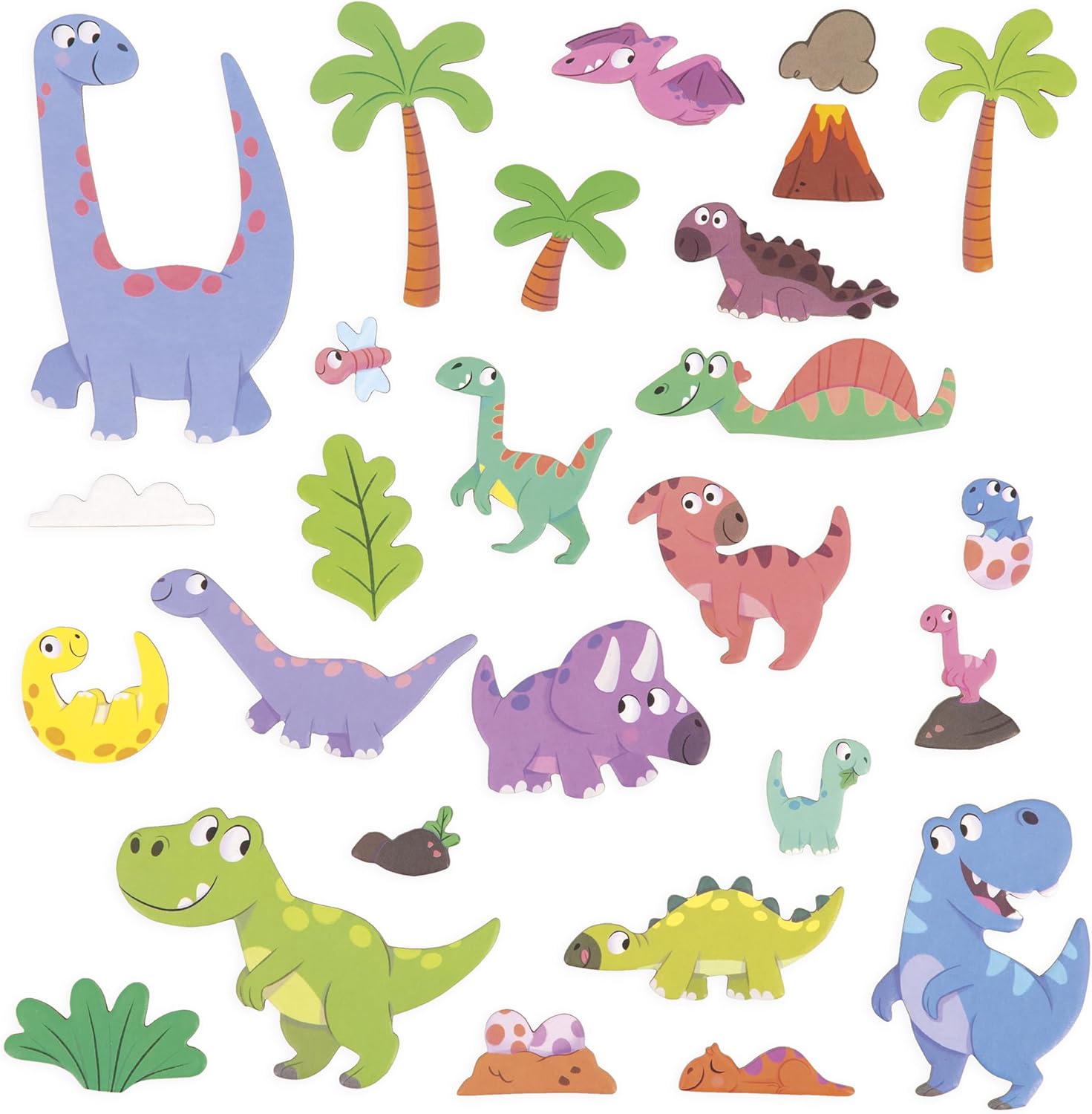 Janod - Magnéti'Stories Dinosaurier - Magnetisches Lernspiel 30 Magnete - Kinderspielzeug aus FSC-Pappe - Fördert Vorstellungskraft und Feinmotorik - Ab 3 Jahre, J05450