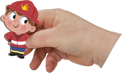 Janod - Magnéti'Stories Feuerwehr - Magnetisches Lernspiel 30 Magnete - Kinderspielzeug aus FSC-Pappe - Fördert Vorstellungskraft und Handgeschicklichkeit - Ab 3 Jahre, J05453