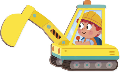 Janod - Magnéti'Stories Die Baustelle - Magnetisches Lernspiel 30 Magnete - Kinderspielzeug aus FSC-Pappe - Fördert Vorstellungskraft und Feinmotorik - Ab 3 Jahre, J05454