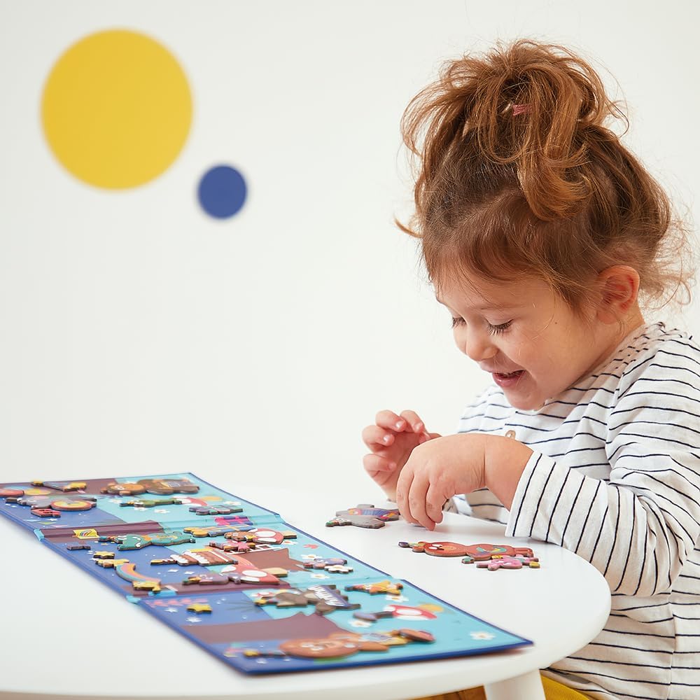 Janod - Magnéti'Stories Fest der Tiere - Magnetisches Lernspiel 30 Magnete - Kinderspielzeug aus FSC-Pappe - Fördert Vorstellungskraft und Feinmotorik - Ab 3 Jahre, J05455