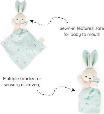 Kaloo - Carré Douceur - Citrus Bouquet Rabbit Comforter - Square: 7.1" x 7.1" / 18 x 18 cm - Babies’ Soft Toy - Ultra-Soft Materials - Gift Box - K972001