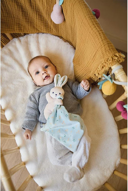 Kaloo - Carré Douceur - Citrus Bouquet Rabbit Comforter - Square: 7.1" x 7.1" / 18 x 18 cm - Babies’ Soft Toy - Ultra-Soft Materials - Gift Box - K972001