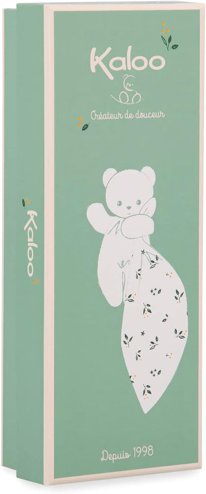Kaloo - Carré Douceur - Citrus Bouquet Rabbit Comforter - Square: 7.1" x 7.1" / 18 x 18 cm - Babies’ Soft Toy - Ultra-Soft Materials - Gift Box - K972001